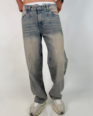 PANTALÒN DENIM CORTES BAGGY