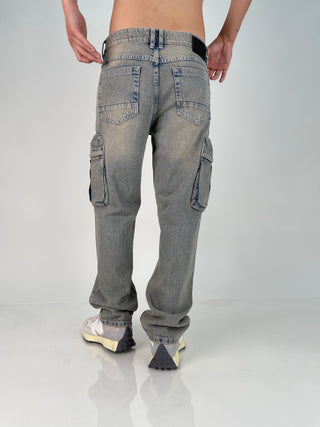 PANTALÓN DENIM CARGO BAGGY