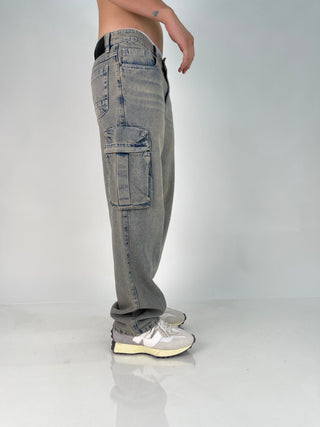 PANTALÓN DENIM CARGO BAGGY