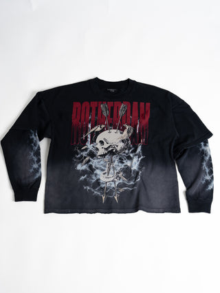 POLO DOBLE MANGA SKULL PIERCED