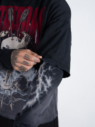 POLO DOBLE MANGA SKULL PIERCED